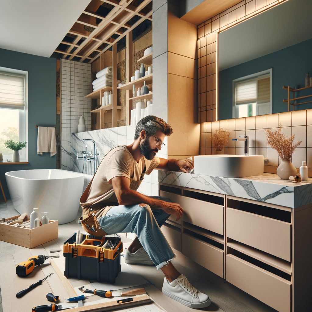 Professional bathroom remodeling project