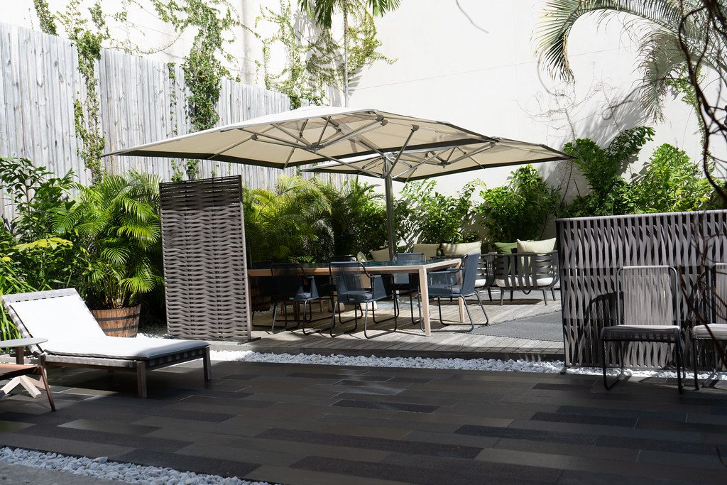 Outdoor patio living space design