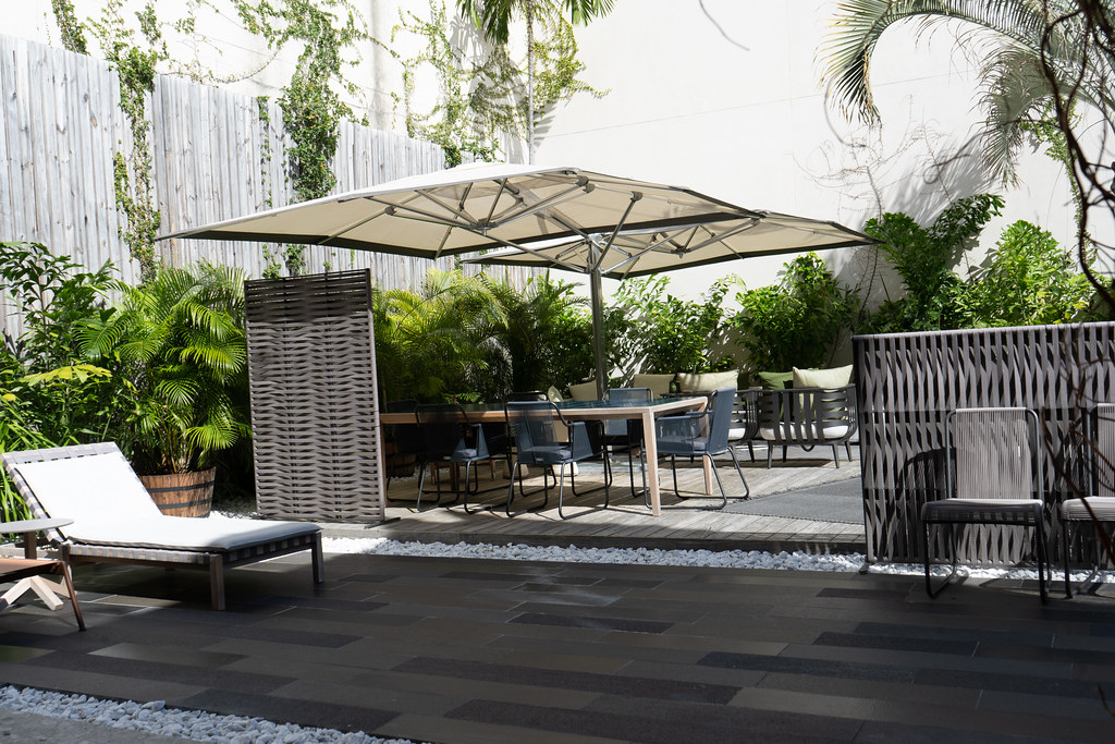 Beautiful outdoor patio space for community gathering